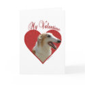 Borzoi My Valentine cards