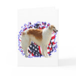 Borzoi Patriot Greeting Cards