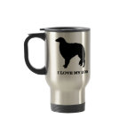 Borzoi Silhouettes with Customizable Text Mug