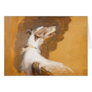 Borzoi Watercolor Card