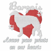Borzois Leave Paw Prints Embroidered Shirt embroidered shirts by MenagerieMayhem Borzois Leave Paw Prints Embroidered Shirt embroidered shirts