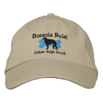 Borzois Rule Embroidered Hat embroidered hats by MenagerieMayhem Borzois Rule Embroidered Hat embroidered hats