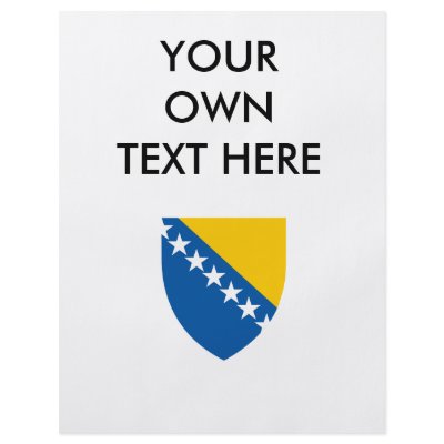 Bosnia and Herzegovina Coat of Arms Flyer Design by flagshirts
