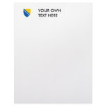 Bosnia and Herzegovina Coat of Arms Personalized Letterhead