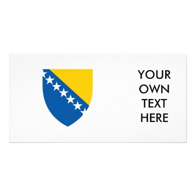 Bosnia and Herzegovina Coat of Arms Photo Card Template by flagshirts