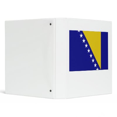 Bosnia and Herzegovina Flag 3 Ring Binder by Zipperedflags