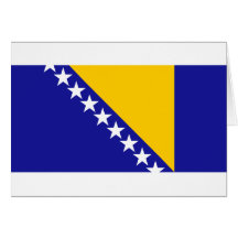 Bosnia and Herzegovina Flag Greeting Cards