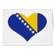 Bosnia and Herzegovina flag heart Cards