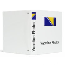 Bosnia and Herzegovina Flag Jewel 3 Ring Binders