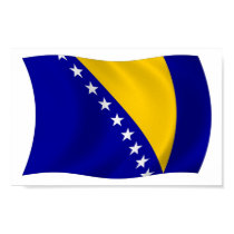 Bosnia and Herzegovina Flag Poster Print by LivingFlags2 Bosnia and Herzegovina Flag Poster Print