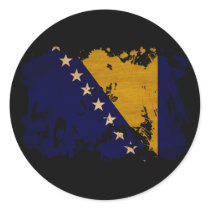 Bosnia and Herzegovina Flag Round Stickers