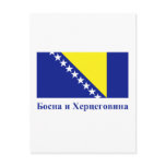 Bosnia and Herzegovina Flag with Name in Serbian Post Card