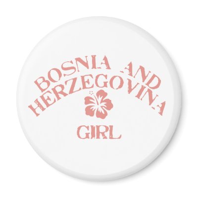 Bosnia and Herzegovina Pink Girl Magnets by repofcountries