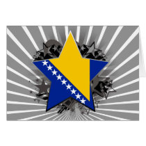 Bosnia and Herzegovina Star Greeting Card