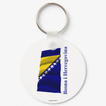 Bosnia and Herzegovina Waving Flag Name in Bosnian keychains by Vexillophile Bosnia and Herzegovina Waving Flag Name in Bosnian keychains