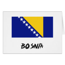 Bosnia Flag Greeting Cards