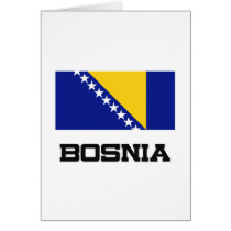 Bosnia Flag Greeting Cards