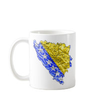 Bosnia Flag-color Map Customizable Mug