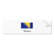 Bosnia Flag Design Bumper Sticker