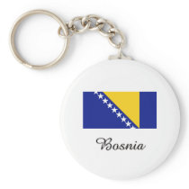 Bosnia Flag Design Keychains