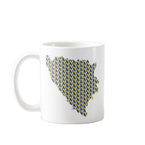 Bosnia Flag-hearts Map Customizable Mug