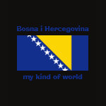 Bosnia Herzegovina Flag Map Text Ladies Baby Doll