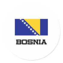 Bosnia Flag Round Stickers