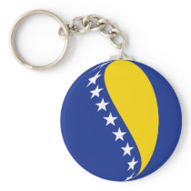 Bosnia Herzegovina Fisheye Flag Keychain