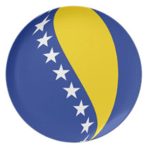 Bosnia Herzegovina Fisheye Flag Plate