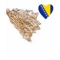 Bosnia Herzegovina Flag Heart and Map T-Shirt by FlagAndMap Bosnia Herzegovina Flag Heart and Map T-Shirt
