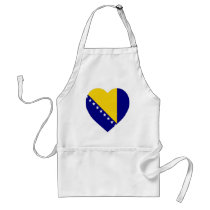 Bosnia & Herzegovina Flag Heart aprons