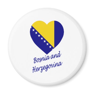 Bosnia & Herzegovina Flag Heart Magnet by Vexillophile