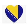 Bosnia & Herzegovina Flag Heart Post Cards