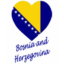 Bosnia & Herzegovina Flag Heart t-shirts by Vexillophile Bosnia & Herzegovina Flag Heart t-shirts