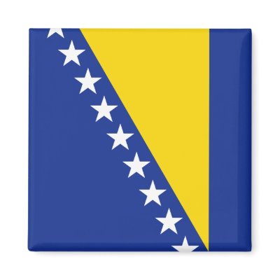 Bosnia Herzegovina Flag Magnet by FlagAndMap