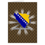 Bosnia Herzegovina Flag Map 2.0 Greeting Card