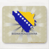 Bosnia Herzegovina Flag Map 2.0 Mouse Pad