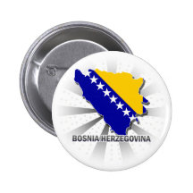 Bosnia Herzegovina Flag Map 2.0 Pinback Button