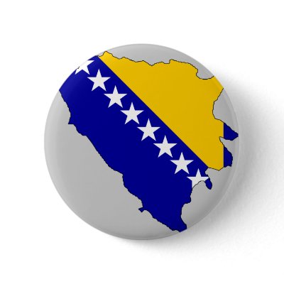 Bosnia Herzegovina flag map Button by FlagStore