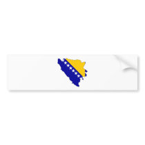 Bosnia Herzegovina Flag Map full size Bumper Stickers