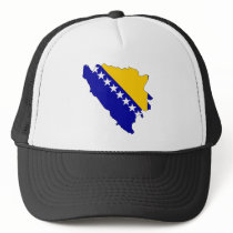 Bosnia Herzegovina Flag Map full size Hats