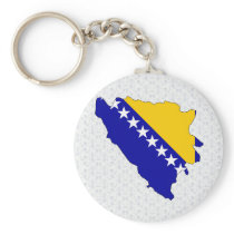 Bosnia Herzegovina Flag Map full size Keychains