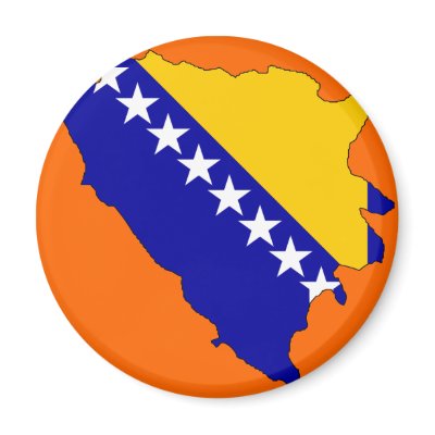 Bosnia Herzegovina flag map Magnet by FlagStore