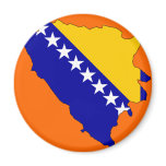 Bosnia Herzegovina flag map magnets