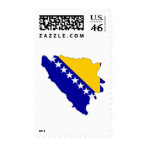 Bosnia Herzegovina flag map Postage