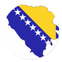 Bosnia Herzegovina flag map stickers