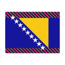 Bosnia Herzegovina Flag Postcard