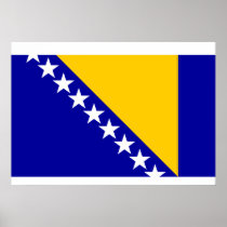 Bosnia Herzegovina Flag Poster