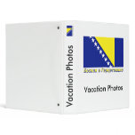 Bosnia & Herzegovina Flag with name in Russian 3 Ring Binders