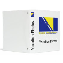 Bosnia & Herzegovina Flag with name in Russian 3 Ring Binders